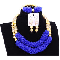 Original Purple Fine Jewelry Sets For Women Gold Color Balls African Set Jewelry Nigerian Wedding Beads Sets Free Shipping 2018 Fashion