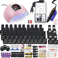 40 Colors Nail Polish super Manicure Set Nail Set With All Tools Needed For Manicure Fast Drying Nail Lamp Electric Nail File