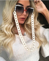 Original Fashion Acrylic Sunglasses Chain Women Reading Glasses Hanging Neck Chain Largands Straps Resin Glasses Chain Eyeglasses Strap