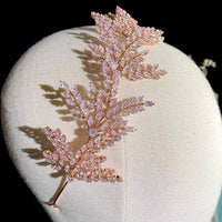 Original Fashion Bride Headband Crystal Leaf Hair Band, ASNORA Bridal Crown Tiaras ,Hair Accessories Wedding ,Wedding Accessories A01006