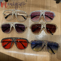 MONIQUE ORENDA - Original Sunglasses Women 2022 Rhinestone Oversized Sun Glasses Men Luxury Designer Eyeglasses Oculos De Sol Feminino