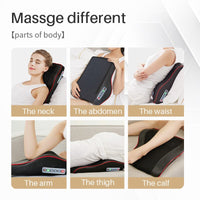 Jinkairui Electric Heat Neck Shoulder Back Waist Leg Foot Body Cervical Massager with 16 Roller Massage Cushion Car Home