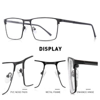 MERRY'S DESIGN - Original Men Titanium Alloy Glasses Frame Business Style Male Square Ultralight Eye Myopia Prescription Eyeglasses S2057