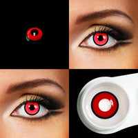 FRESH LADY - Original Official Red Eye Color Lens 1Pair Smooth Colored Lenses Anime Accessories Beauty Makeup Yearly Pupils Halloween 14.5mm