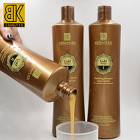 BKKERAPLEX - Brazilian Keratin Hair Treatment Set Straightener Straightening Smoothing For Curly Hair With Keratin Shampoos And Conditioners