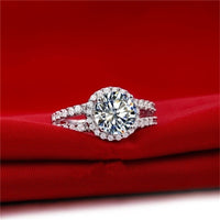 Original OLMNZB With Certificate 100% Tibetan Silver 925 Rings Wedding Jewelry for Women 2 Carat Lab Diamond Engagement Rings Wholesale