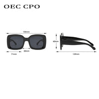 OEC CPO - Original Lady Steam punk Square Sunglasses For Men Fashion Black Sunglasses Women Shades UV400 Ladies Eyeglasses O851