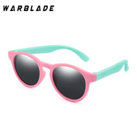 WARBLADE STORE - Original Colorful Flexible Kids Sunglasses Polarized Boys Girls Round Sun Glasses Child Baby Eyewear Silicone Eyeglasses UV400