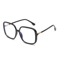 Original Oversize Square Anti-blue Light Glasses Frame For Women New Vintage Retro Black Clear Big Eyeglasses Men Computer Transparent