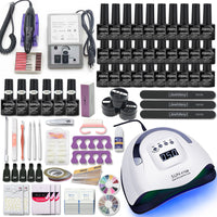 Manicure Set 120/114W/54W Nail Lamp 20000RPM Nail drill Machine Extensions Quick Building Gel Polish Set Soak Nail Art kit