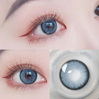 UYAAI - Original 2Pcs Colored Lenses 1Pair Natural Eye Color Lens Contact Lenses For Eyes Contacts Yearly Color Contact Lenses Blue