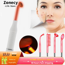 High Frequency Facial Machine Electrotherapy For Hair Face Massager Stick Argon Ozone Treatment Acne Skin Care Home Use Devices