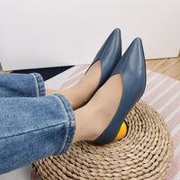 Original QUTAA 2021 Pointed Toe Soft Genuine Leather Women Pumps Shoes Spring Summer Basic Female Fashion Comfortable Med Heels Size34-43