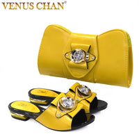 VENUS CHAN - Original 2020 New blue Matching Shoes and Bag Set In Heels African Shoes and Matching Bags Italian Pumps Matching Shoe and Bag Set