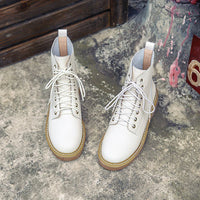 Original MORAZORA New Full Nature Genuine Leather Boots Women Shoes Lace Up Platform Autumn Winter Size 34-42 Boots Ladies Motorcycle Ankle Boots