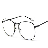 Yoovos 2021 Glasses Frame Women Round Oversized Eyeglasses  Frame Large Flat Mirror Eyewear Men/Women Big Frame Mirror Gafas