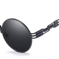 Original Retro Fashion Gothic Steampunk Sunglasses Men Women Metal Wrap Eyeglasses Round Shades Brand Designer Sun glasses Mirror UV400