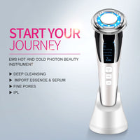 Mesotherapy Electroporation RF Radio Frequency Facial LED Photon Light Therapy Machine Face Lifting Beauty Skin Massager