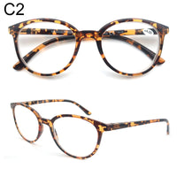 Original Round  Reading Glasses Women Readers Eyeglasses Classic Frame Flexble Plastic Spring Hinge Lightweight Wear with Diopter