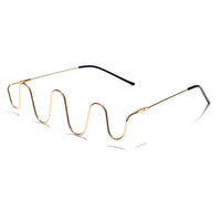 Original Fashion Diamond Sunglasses Frames For Women Rhinestone Steampunk Eyeglasses Frame Wave Sunglasses Frames For Men Decoration
