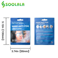 SOOLALA - Original 3pcs Glasses Anti-Fog Cloth 15x14.5cm Microfiber Eyeglasses Cleaner For Lenses Eyewear Accessories Anti-Fogging Cloth