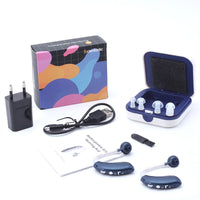 Hearing Aid Ear Sound Amplifier BTE Rechargeable Hearing Aids Adjustable Sound Hearing Amplifier for Elderly Hearing Loss