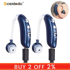 Hearing Aid Ear Sound Amplifier BTE Rechargeable Hearing Aids Adjustable Sound Hearing Amplifier for Elderly Hearing Loss