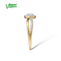 Original VISTOSO Gold Rings For Women Genuine 9K 375 Yellow Gold Ring Sparkling White CZ Promise Band Rings  Anniversary Fine Jewelry