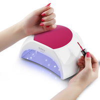 SUNUV SUN2C 48W Nail Lamp UV Lamp SUN2 Nail Dryer for UVLED Gel Nail Dryer Infrared Sensor with  Rose Silicone Pad Salon Use