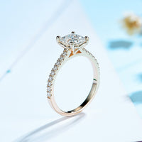 Original Kuololit 585 14K 10K 1.5CT Moissanite Ring for Women Princess cut VVS Solitaire Ring for Engagement bridal Promise Anniversary
