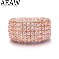 Original AEAW Luxury Center 10mm Width DF Color VVS Moissanite Engagement Ring in S925 silver ring