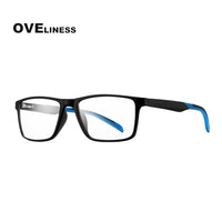 OVELINESS - Original TR90 glasses frame men myopia Prescription computer spectacle frames women Ultra light square eyeglasses frames for men eyewear