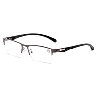 ZILEAD - Original Half Frame Reading Glasses Bussiness Men Alloy Prebyopia Spectacles Clear Lens Hyperopia Eyeglasses Eyewear Unisex