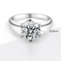 Original OEVAS Real 3 Carats D Color Moissanite Wedding Rings For Women 100% 925 Sterling Silver Sparkling Engagement Party Fine Jewelry