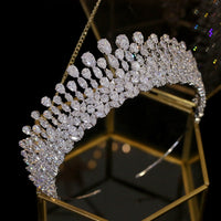 Original New Bride Tiara Crystal Headdress Wedding Hair Accessories Full Zircon Crowns Headband Wedding Jewelry Crowns For Women