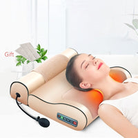 JinKaiRui Neck Massage Pillow Infrared Heating Shiatsu Massager Device Kneading Massage with wave curve design healthy Massager