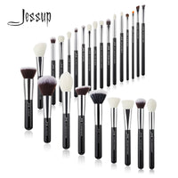 Jessup 25pcs Professional Makeup Brushes Set Natural-Synthetic Foundation Powder Eyeshadow Make up Brush Blushes Black T175