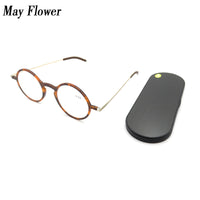 Original May Flower Frame Female Grade Glasses Anti-blue Light Men&#39;s Reading Glasses With Case Eyeglasses Frame Women&#39;s óculos de grau +4