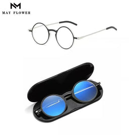 Original May Flower Frame Female Grade Glasses Anti-blue Light Men&#39;s Reading Glasses With Case Eyeglasses Frame Women&#39;s óculos de grau +4