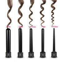 5 in 1 Hair Curling Iron Wand Set Crimp Corrugation 9-32mm Crimper with Interchangeable Curler Roller Tongs Salon Hair Waver