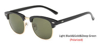 RBRARE - Original Semi-Rimless Brand Designer Sunglasses Women/Men Polarized UV400 Classic Oculos De Sol Gafas Retro Eyeglasses