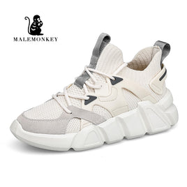 Original Women Chunky Sneakers Platform 2021 Fashion Spring Breathable Comfort Running Casual Couple Sport  Shoes White Plus Size 35-44