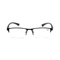 ZILEAD - Original Half Frame Reading Glasses Bussiness Men Alloy Prebyopia Spectacles Clear Lens Hyperopia Eyeglasses Eyewear Unisex