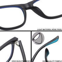 AIMISUV - Original Anti Blue Light Glasses Kids 2022 Boy Girls Square Blocking Computer Clear Transparent Eyeglasses Optical TR90 Frame UV400