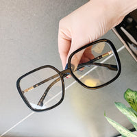 Original New Fashion Vintage Clear Square Glasses Frame Women Brand Designer Fresh Big Transparent Eyeglasses Female Optical Spectacles