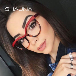 SHAUNA - Original Fashion Mixed Colors Women Cat Eye Glasses Frame Ladies Optical Eyeglasses Frames