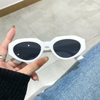OEC CPO - Original Punk Cat eye Sunglasses Women Vintage Small Oval Lens Sun Glasses Female Brand Designer Leopard Shades Eyeglasses UV400