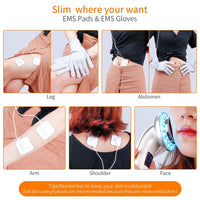 6 In 1 EMS Body Slimming Massager RF Ultrasonic Cavitation Anti Cellulite Massage Fat Burner Weight Loss Face Skin Care Tool