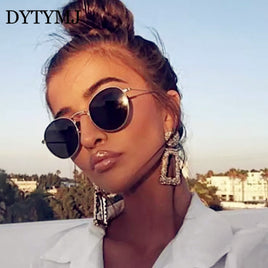 DYTYMJ - Original Small Round Sunglasses Women Brand Designer Retro Glasses Women Mirror Eyeglasses Women/Men Vintage Oculos De Sol Gafas