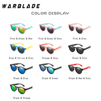 WARBLADE STORE - Original Colorful Flexible Kids Sunglasses Polarized Boys Girls Round Sun Glasses Child Baby Eyewear Silicone Eyeglasses UV400